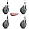 Service Caster 6'' Thermoplastic Rubber Wheel Swivel 7/8'' Expanding Stem Caster Set, 4PK SCC-EX20S614-TPRB-78-4 - alternate 4